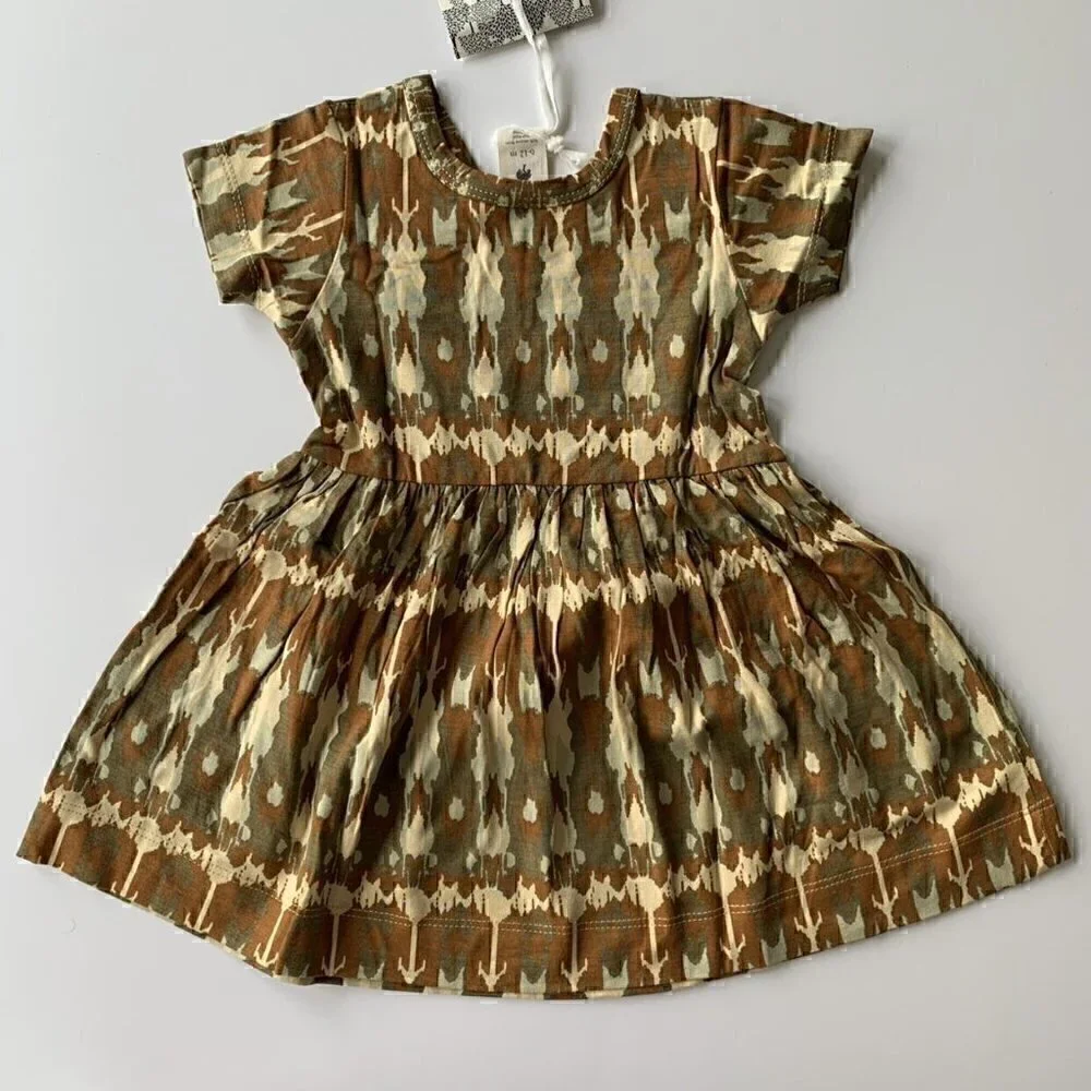 Kate Quinn Organics Ikat Girl Twirl Dress 6-12 Months